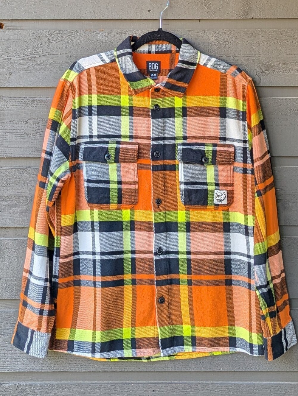 Urban Outfitters BDG Heavyweight Flannel Overshirt Shacket Size Medium Halloween